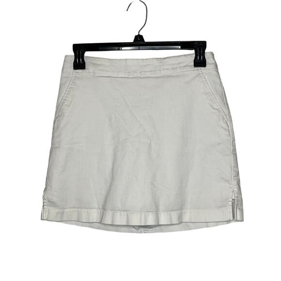 Lady Hagen Golf Skort White Zip Back Pockets Size 4 Cotton Blend - Picture 1 of 7